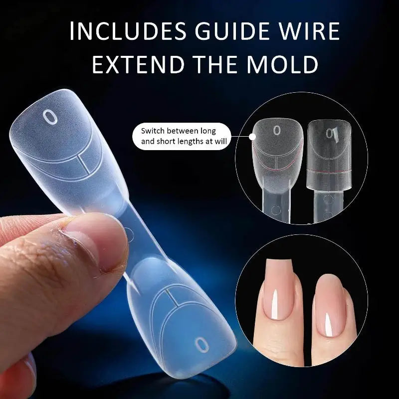 Nail Dual Forms Fast Extension 1 Crystal Armor Mold Salon Qme