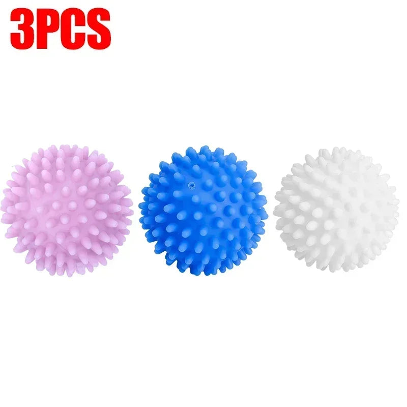 Laundry Balls Anti-Winding Magic Laundry Balls Drying Cleaning Ball Reusable Household Washing Machine Clothes Softener 6/1Pcs Qme Mixed 3pcs