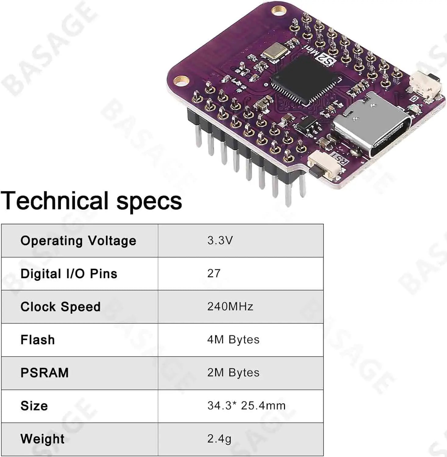 1/2PCS ESP32 S2 Mini WIFI IOT Board Based ESP32-S2FN4R2 ESP32-S2 4MB Flash Type-C Connect Arduino Compatible with MicroPython Qme