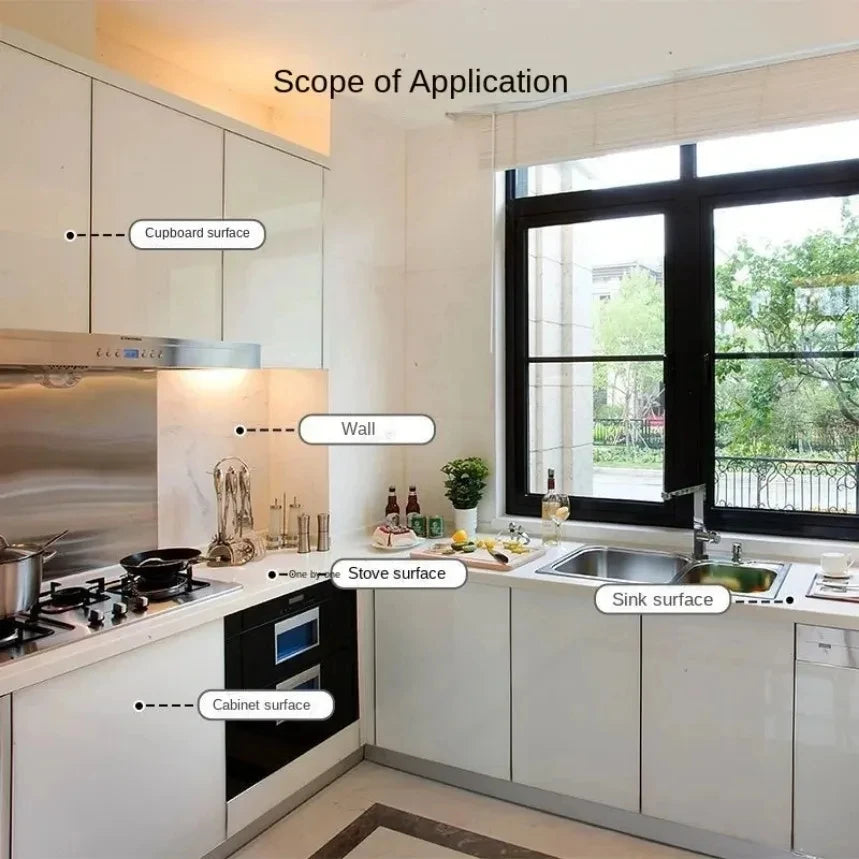 Marble Kitchen Self-adhesive Oilproof Tile Wallpaper Moisture-Proof Countertop Pantry Sticker Bathroom Waterproof Wall Stickers Qme
