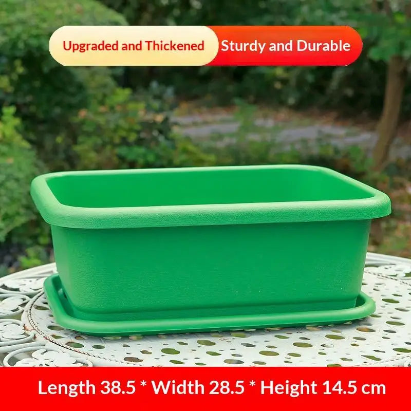 Balcony Indoor Gardening Breathable Plants Pots Garden Tool Plastic Qme Green one size