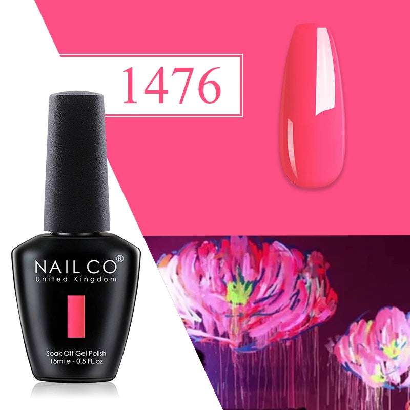 NAILCO Red Gel Nail Polish Wine Purple Semi Permanent Soak Off UV