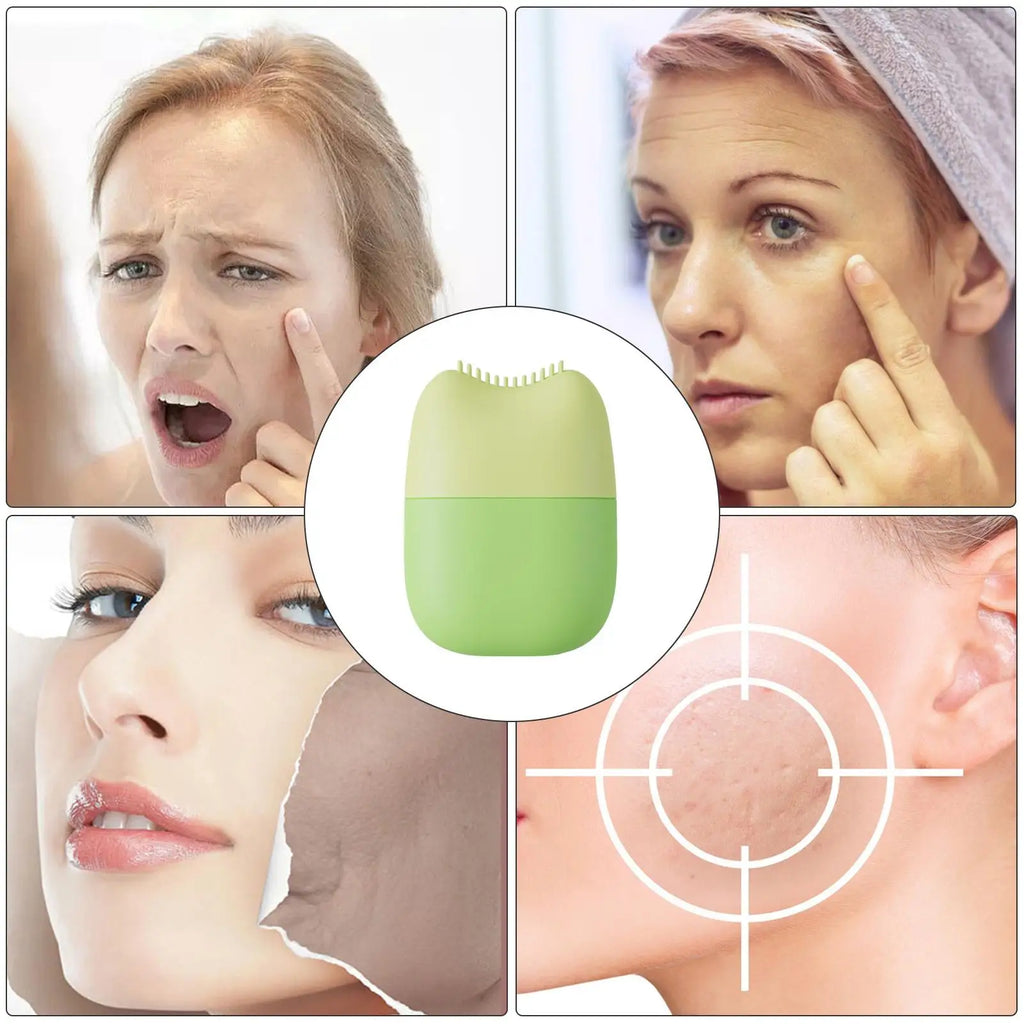 Silicone massage face ice tray Eyes Facial Massager Tool Large Pores Reduction Cooling Face Roller Eliminating facial puffiness Qme
