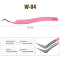 NATUHANA Dark Pink Eyelash Extension Tweezers Precision Anti-static Qme W-04 Rose pink