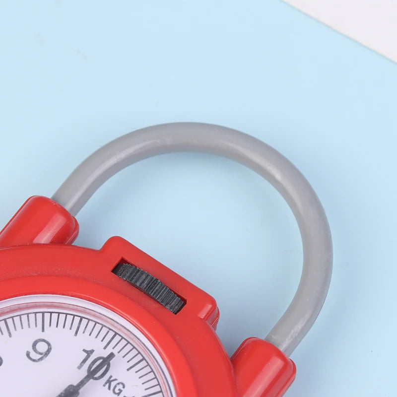 10KG Pocket Pointer Luggage Scale Spring Portable Suitcase Scale Handled Travel Bag Weighting Fish Hook Hanging Scale. Qme