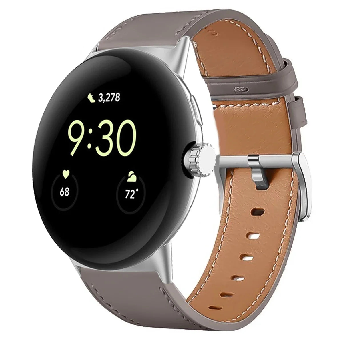 For Google Pixel Watch 3 41 45mm Strap Leather Replace Wristband Correa Bracelet For Google Pixel Watch 2 3 Band Belt Accessorie Qme Gray-S Pixel Watch 3 45mm