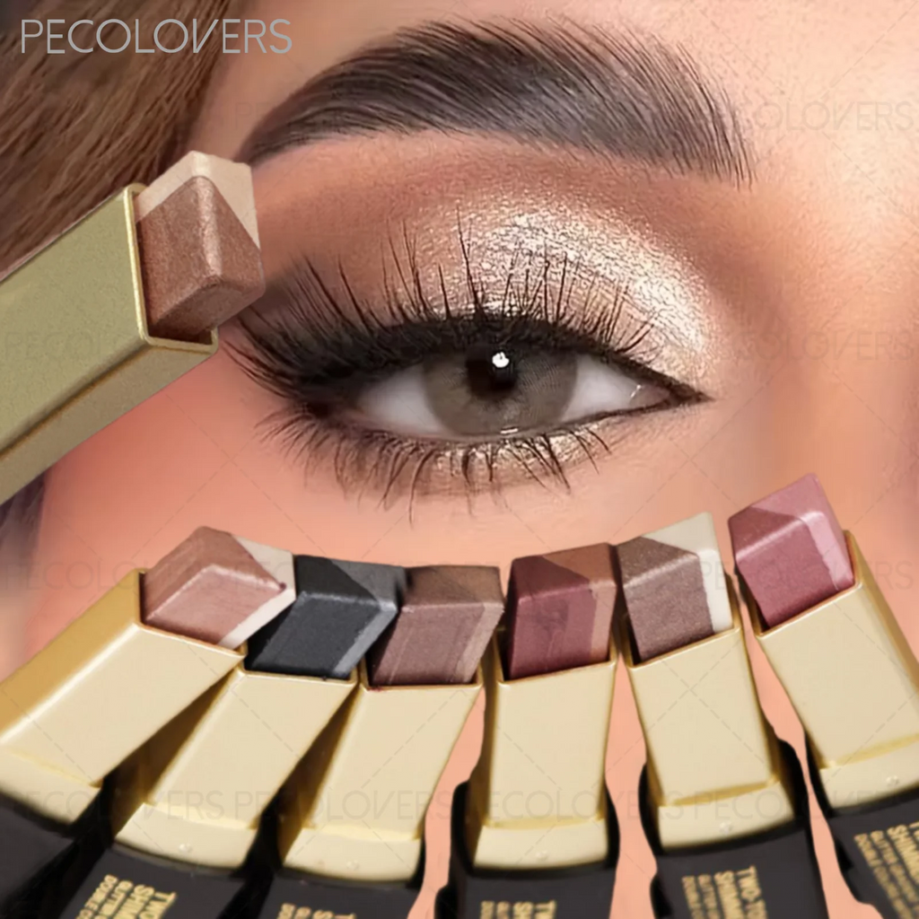 1PC Two-color Eyeshadow Stick, Eye Highlighter, Lazy Eyeshadow, One Touch To Set, High Color Development, Eye Cosmetics Qme