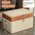 Double-Layer PU Storage Box Large Capacity Clothes & Quilt Organizer for Home Wardrobe Layered Seasonal Storage Container Qme XXL