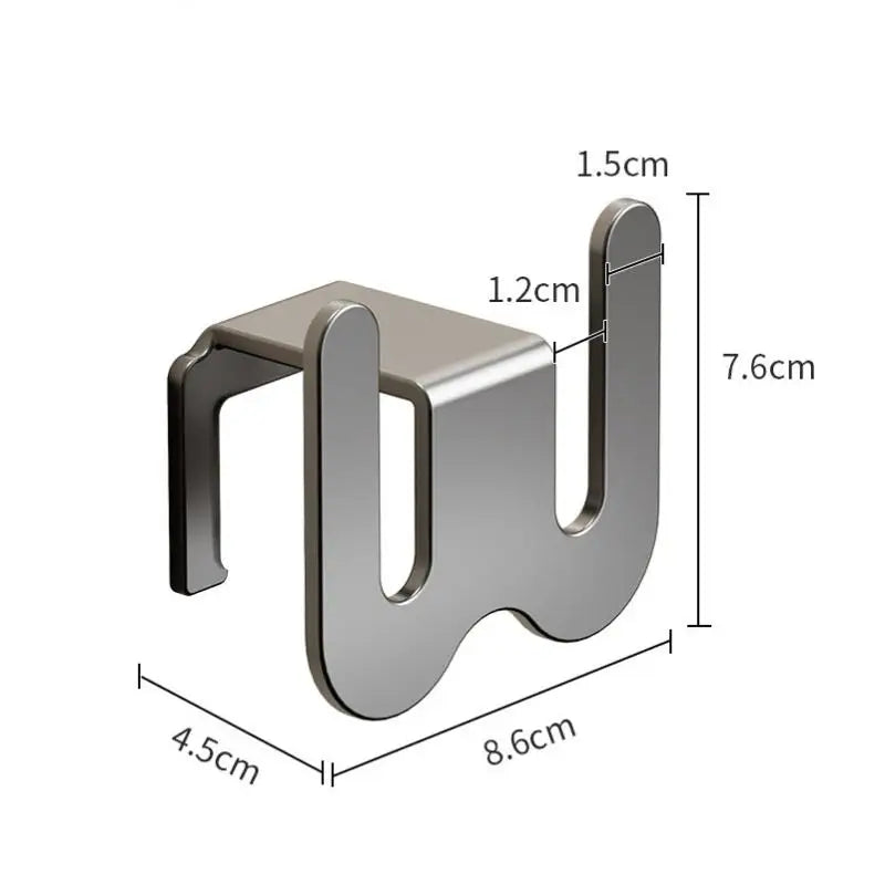 Wall Mounted Shoe Storage Rack Hole-free Hook Door Slippers Bathroom Qme