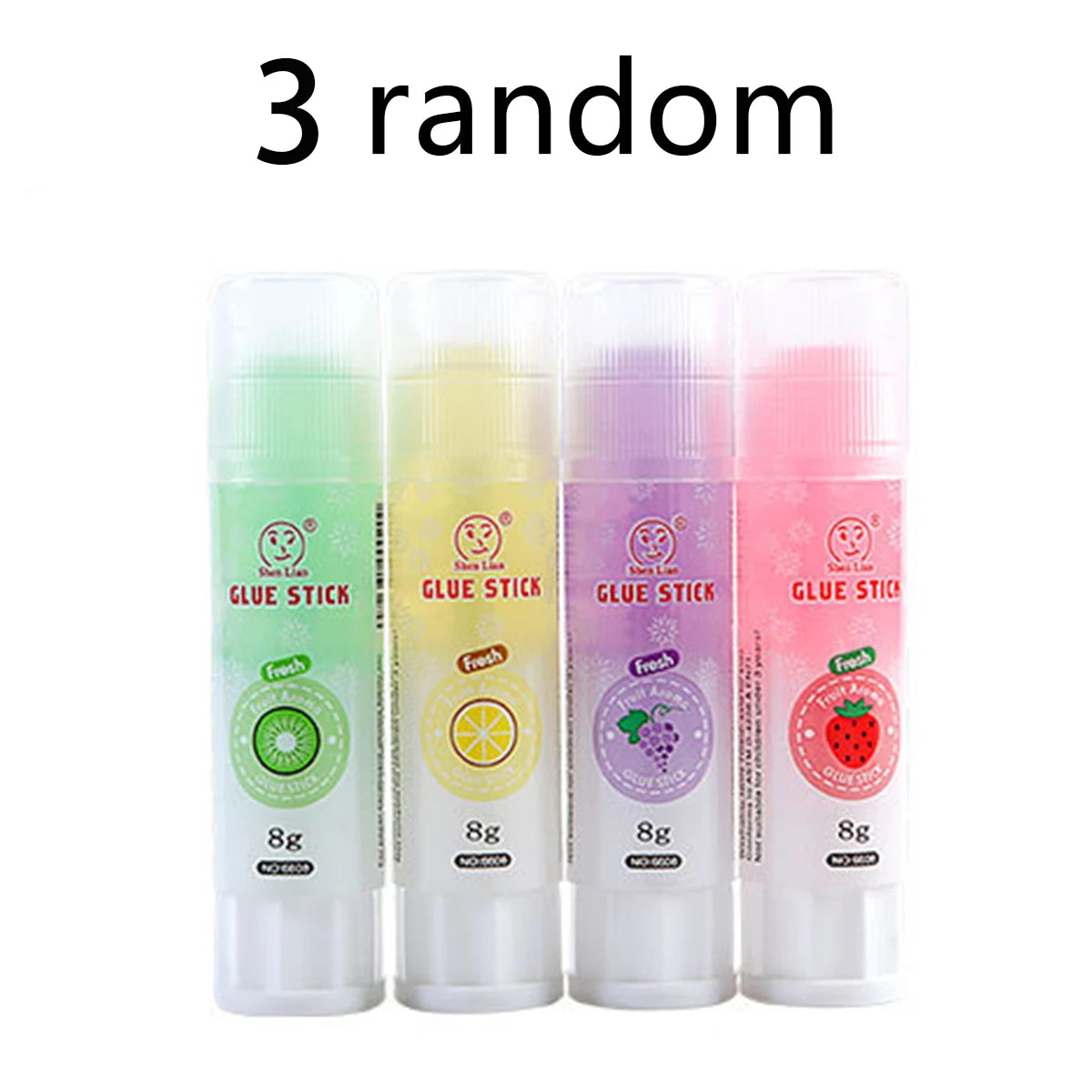 1-4 Pcs Cute Colorful Style Glue Stick High Viscosity Glutstick Solid Glue Paper Sticker Stationery Office Supplies Qme 3 Pcs Set