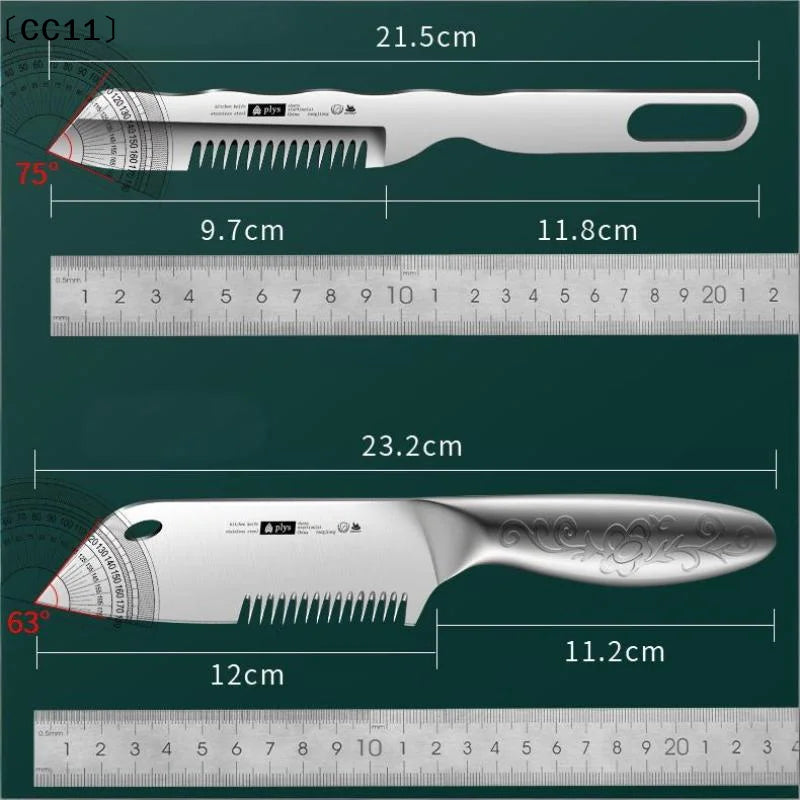 Stainless Steel Chopped Green Onion Knife Multifunction Kitchen Herb Qme
