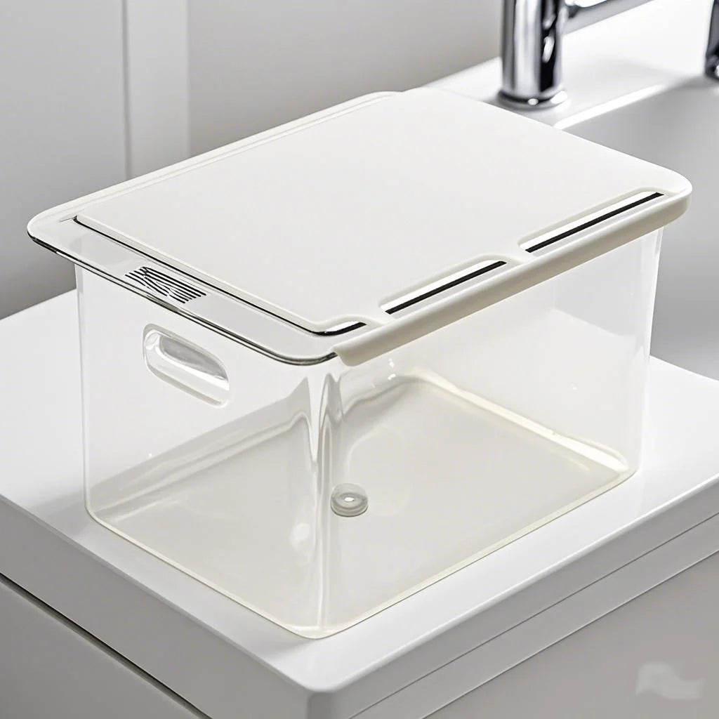 Mirror Cabinet Transparent Bathroom Cotton Stick Makeup Pull-out Qme