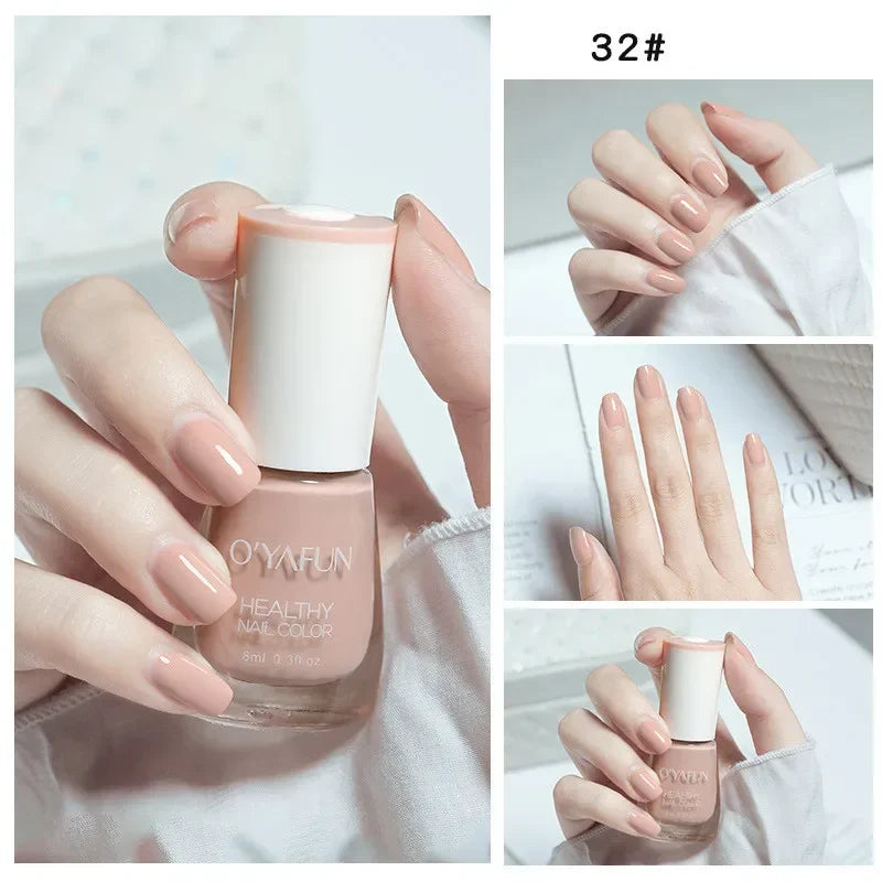 No-bake Nail Polish Nail Art Tearable Quick Dry Normal Without Lamp Nail Polish Glitter Sequins UV Varnish Nails Tools Qme 32