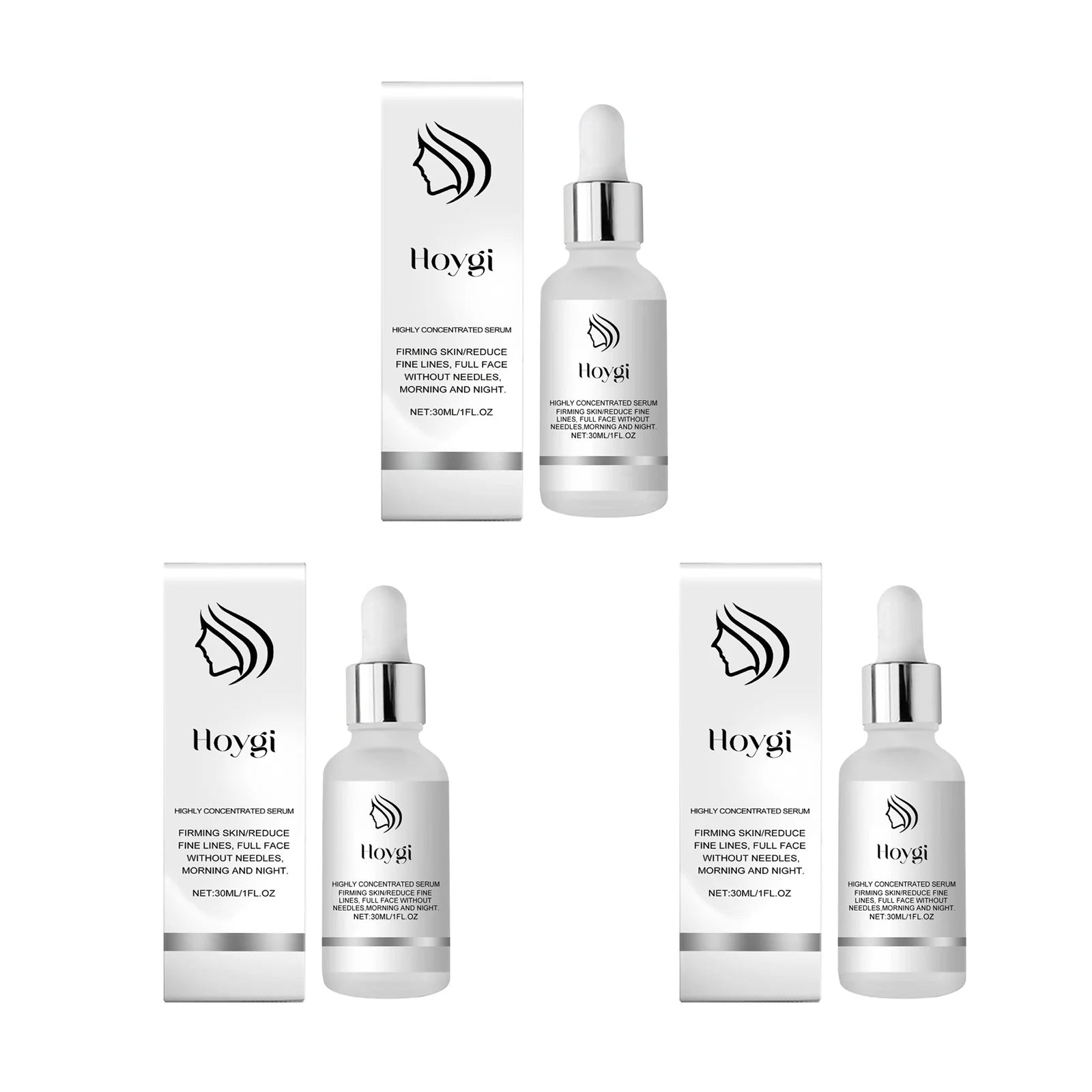 Anti Aging Face Serum Firming Brightening for All Skin Types Smoothing Wrinkle Tightening Nourishing Facial Skin Care Serum Qme 3 x 30ml Boxed