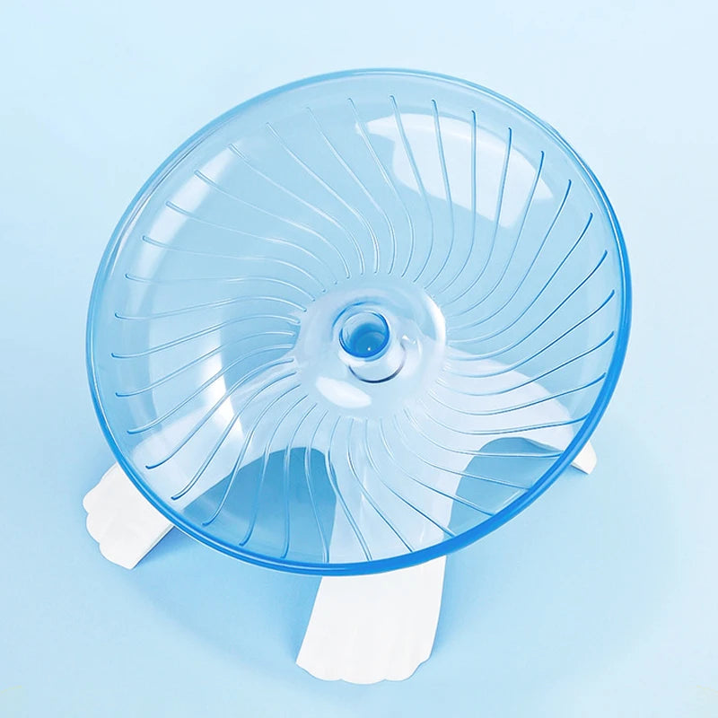 Small Pet Rotatory Jogging Wheel Toys Hamster Cage Supplies Running Qme Blue
