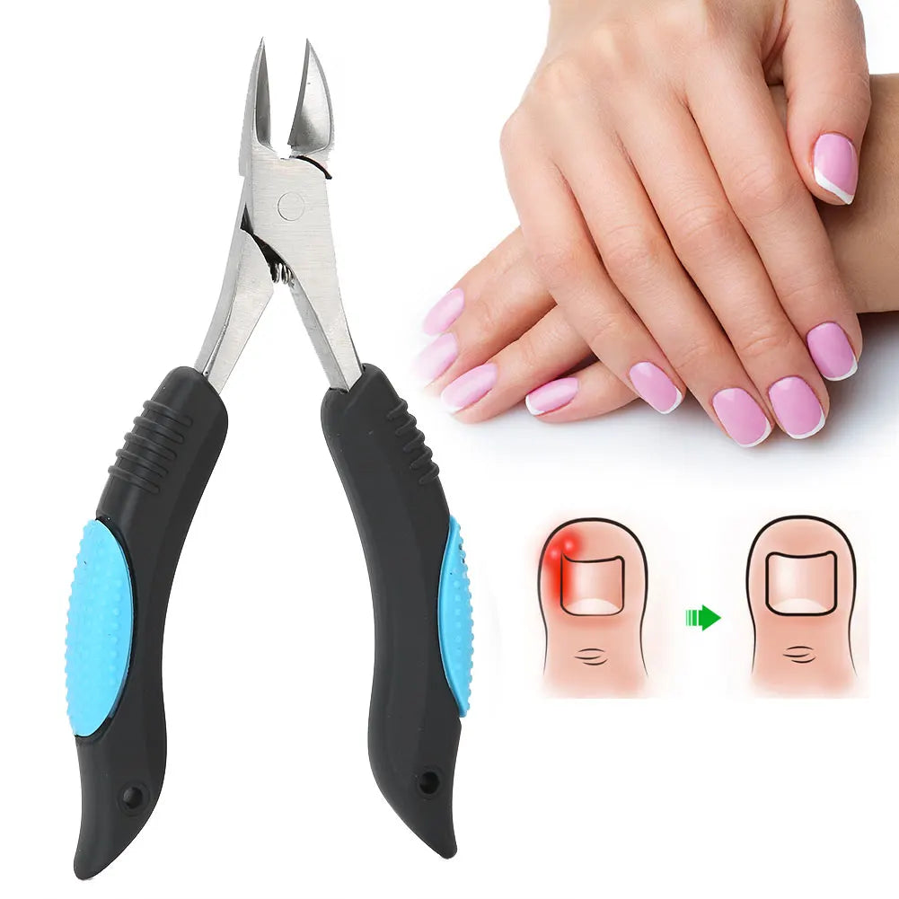 Nail Cuticle Pliers Ingrown Toe Nail Clippers Fingernail Toenail Cuticle Scissors Pedicure Cutter Tool Ingrown Toenail Clipper Qme