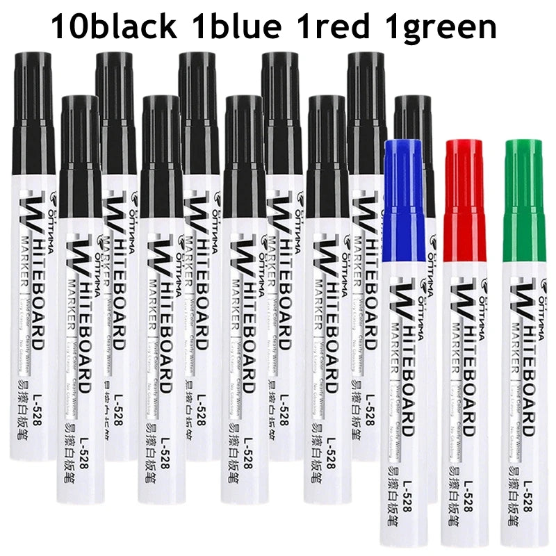 1/20/100Pcs Erasable Whiteboard Marker Pen Blackboard Marker for Classroom Glass Office School Stationery White Board Marker Qme 13Pcs Mixed Color