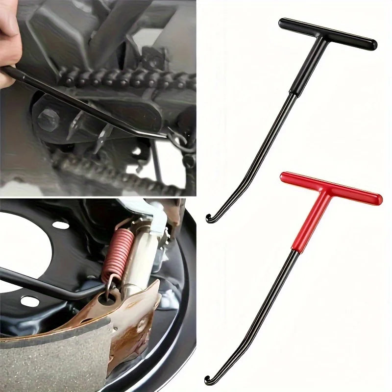 1pcs Motorcycle exhaust snap hook Universal T-handle exhaust pipe spring puller mounting hook Disassembly and repair tools Qme