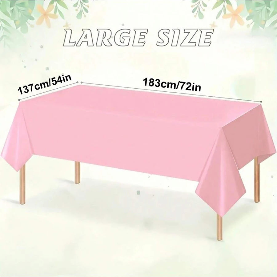 1/2/4PCS Disposable Tablecloths Waterproof Stain-resistant Tablecloth, Party Decoration, Camping, Disposable Kitchen Tablecloth Qme