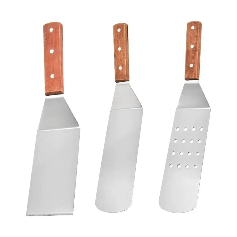 Stainless Steel Spatula Grill Scraper Non Stick Durable Barbecue Qme D