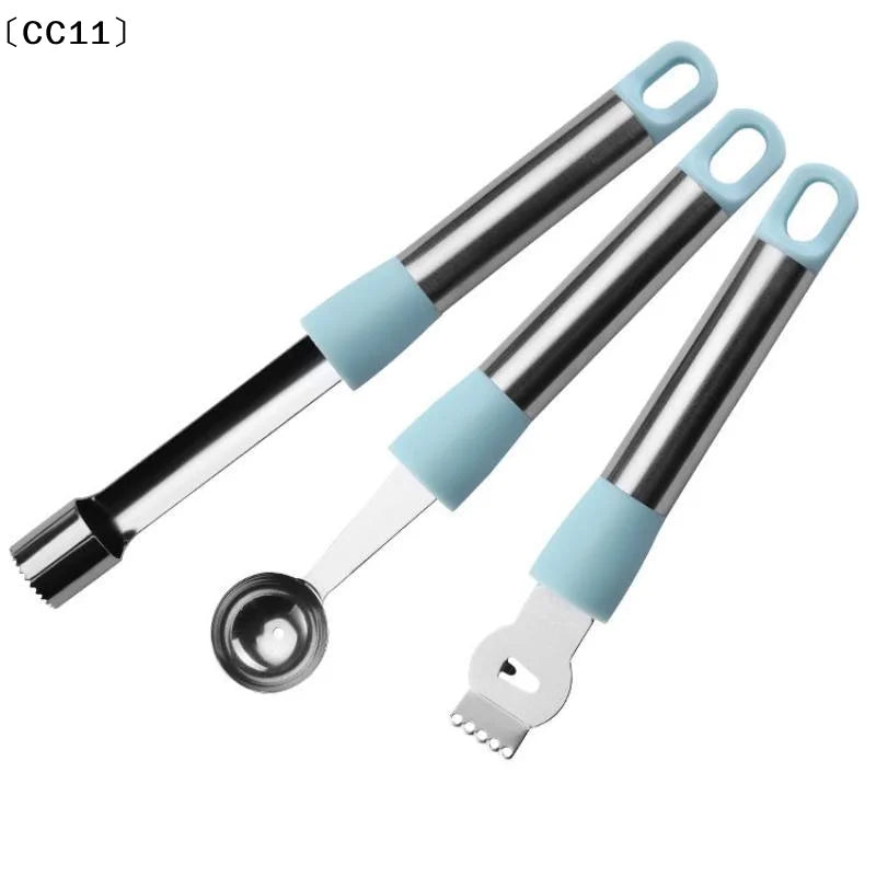 Stainless Steel Fruit Pitter Tool Non Slip Silicone Handle Rust Proof Qme