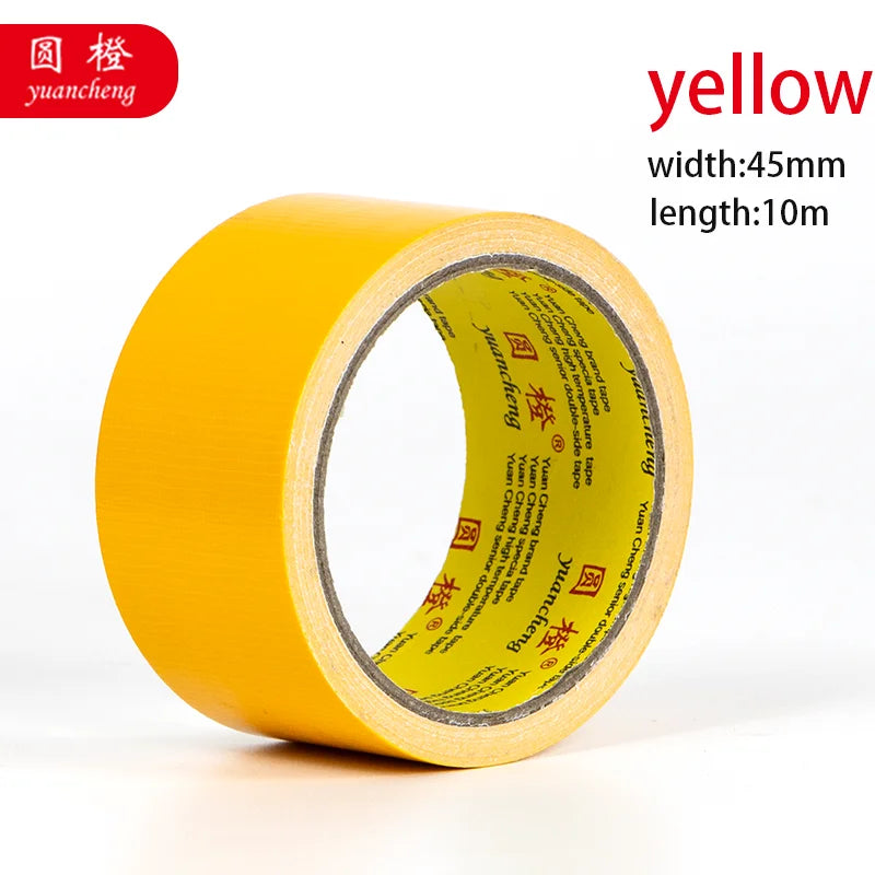 1 Roll Adhesive Fabric Duct Tape Strong, Carpet Tape Waterproof, White Tape Decorative, 10 Meter Automotive Fabric Tape Qme yellow 20M 45mm