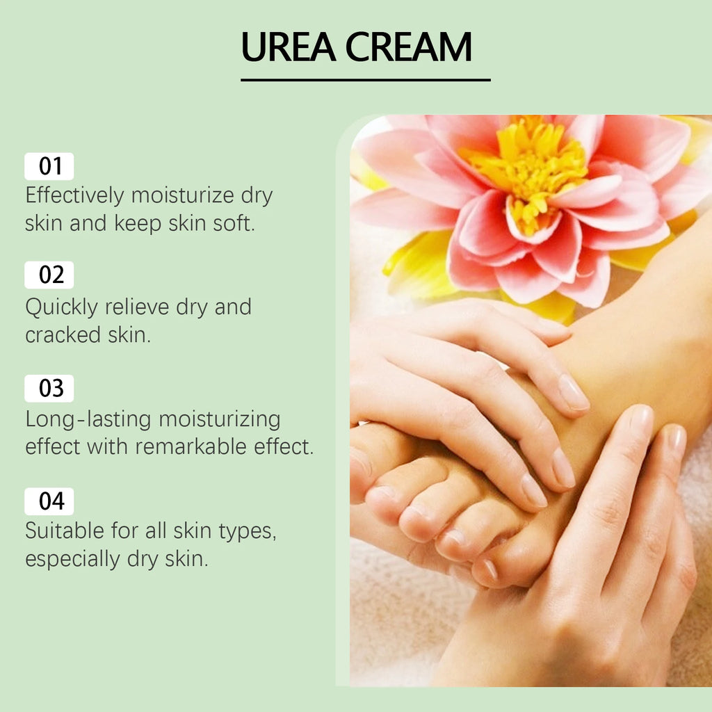 40% Urea Foot Care Cream Overnight Moisturizing Removes Dead Skin Nourishing Dry Rough Repair Cracked Heels & Calluses Moisture Qme