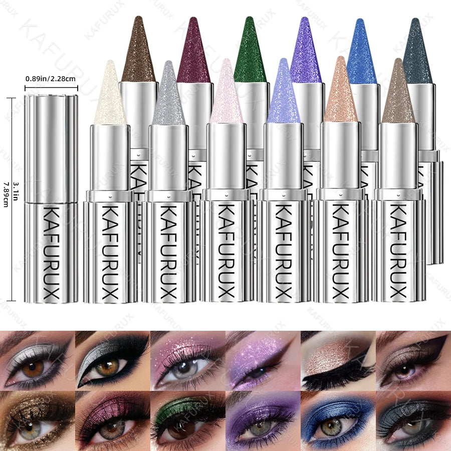Metallic Waterproof Eyeshadow Sticks Glitter Green Liner Pen Qme