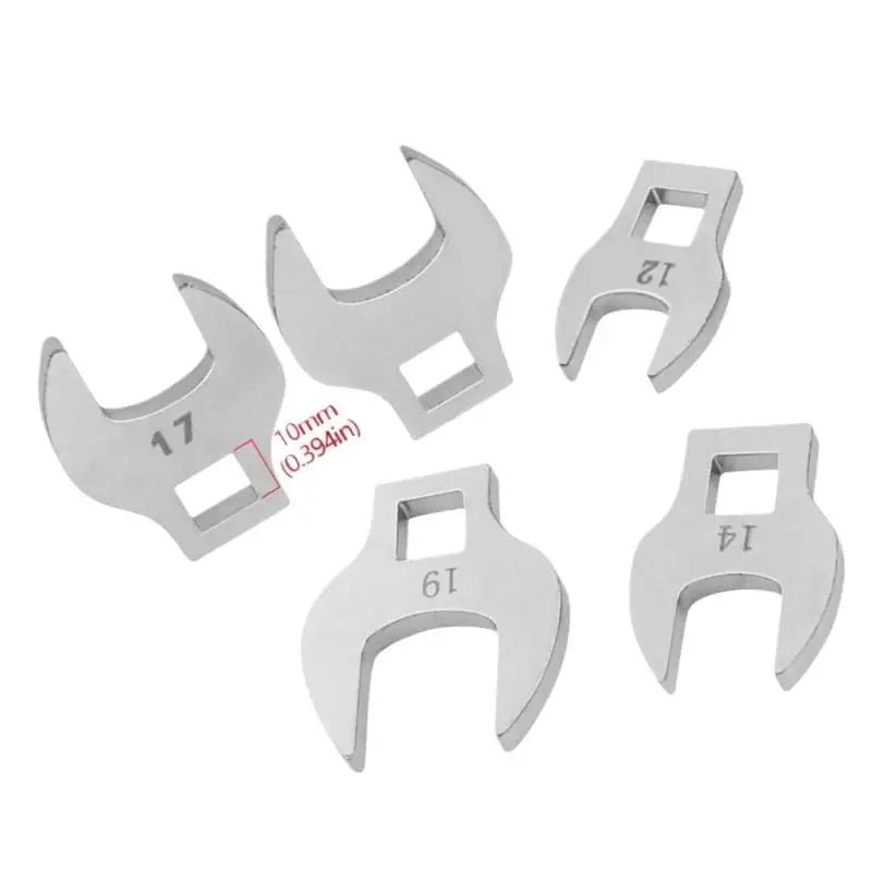 8Pcs 3/8 Inch Interchangeable Handle Bull Head Ratchet Wrench Set Medium Drive L-Shaped Horn Spanner Accessories Qme 8pcs
