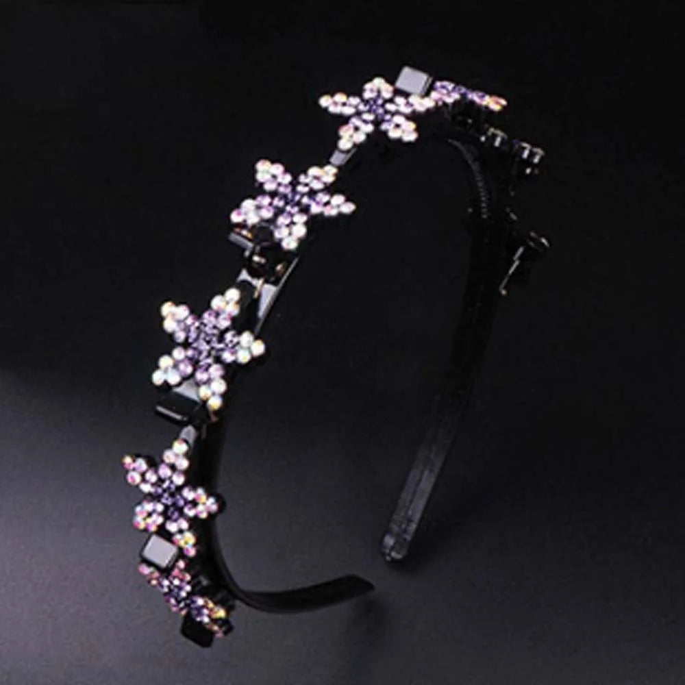 Elegant Hair Bands Clips Sweet Snowflake Star Women Pearl Hoop Qme Style 1