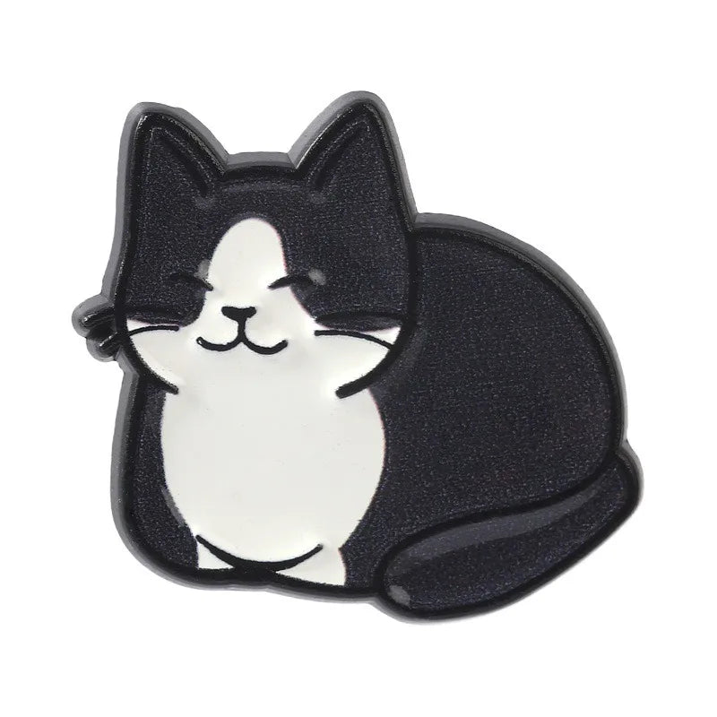 Cute Kitten Metal Enamel Brooch Cartoon Cat Lapel Pin Badge Decor for Clothes Hat Bag Fashion Jewelry Pet Lover Birthday Gift Qme style1