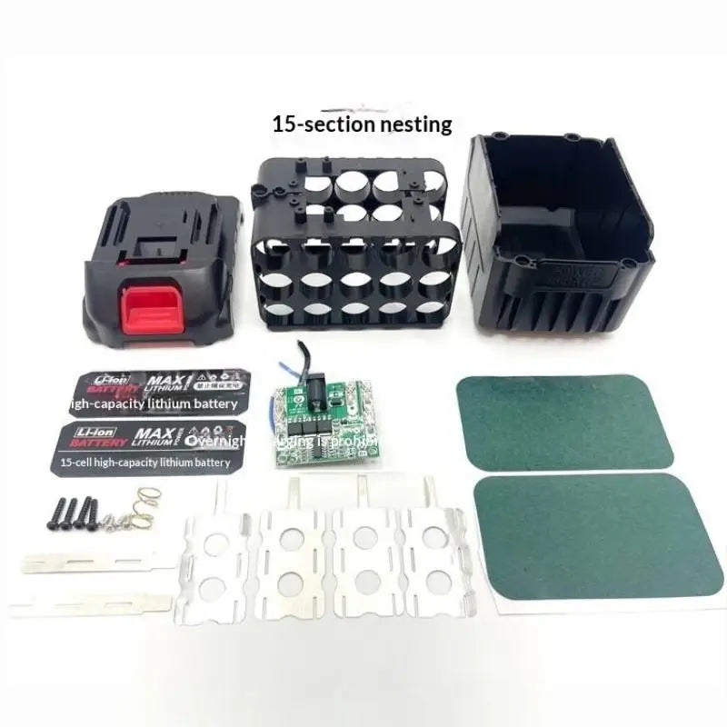 21V Battery Case Screwdriver 5X 10X 15X 20X 30X 18650 Holder 5S 50A Qme