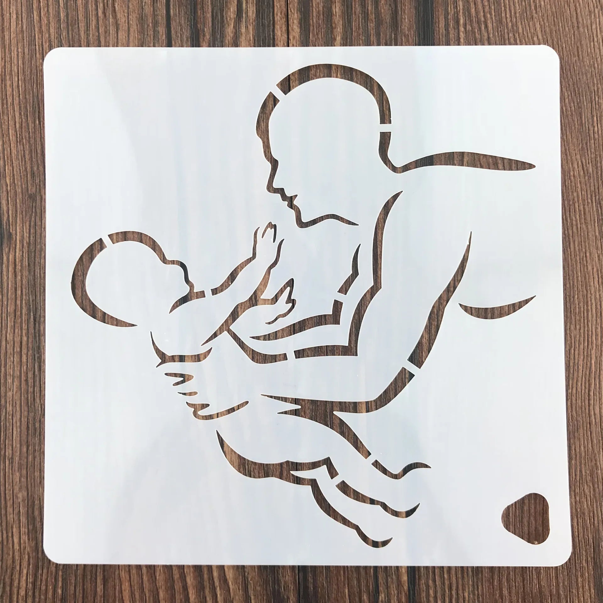 7 Pieces Mother's Day Stencil Template Painting Plastic Hollow Templates, for Cake Spraying model, Painting And Decor Plastic Qme