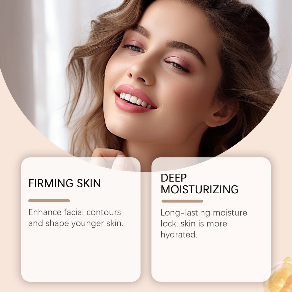 Retinol Bee Venom Facial Capsules Anti-Wrinkle Firming Smoothing Moisturizing Facial Skin Anti-Aging Night Serum for Face & Neck Qme