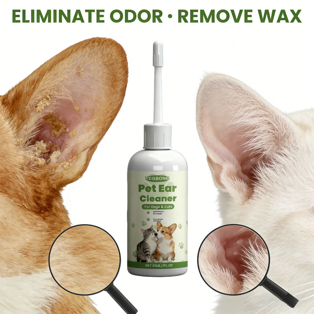 Pet Care Ear Drops Gently Cleaning Earwax Eliminating Odors Reducing Mite Infection Relieve Itching and Discomfort Pet Ear Fluid Qme
