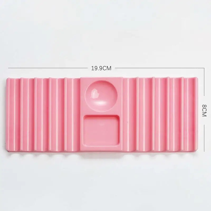 Plastic Multi-purpose Nail Art Pen Holder 10-Compartment Brush Stand Qme Pink