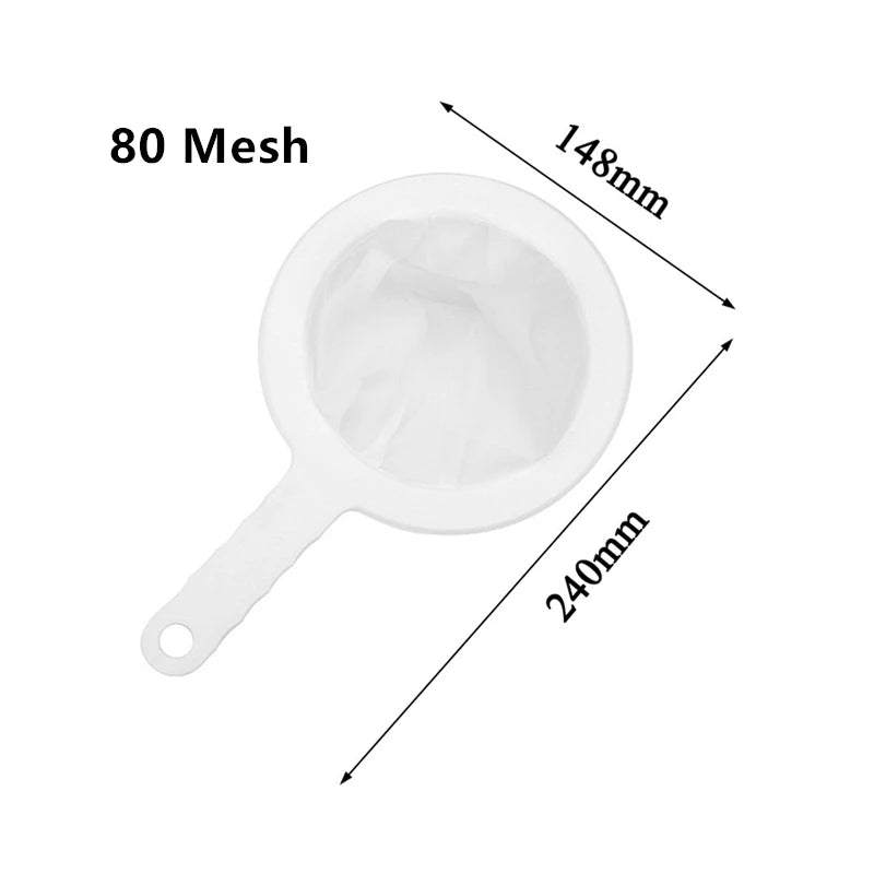 Soy Milk Wine Filter Bag Nut Milk Bag Tea Coffee Oil Yogurt Filter Net Mesh Kitchen Food Reusable Nylon Filter Bags Strainer Qme 80 mesh