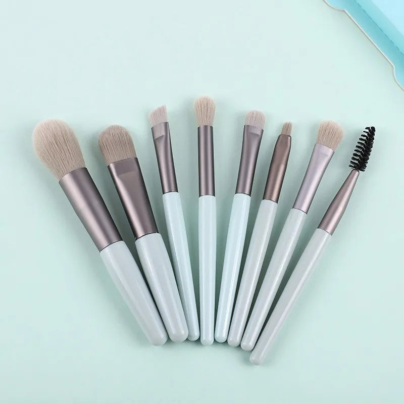 Eye Shadow Brush 8 Blending Eyeshadow Lower Lash Line Eyeliner Qme grey