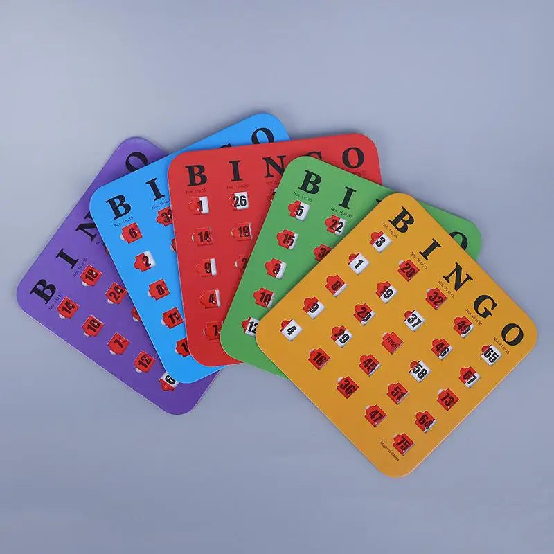 Bingo Game Card Easy-read Sliding Windows Reusable Logical Thinking Qme