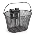 Large Capacity Metal Bike Basket Universal Detachable Front Bicycle Basket Hanging Kids Bicycle Accessories,Handlebar Basket Qme Black
