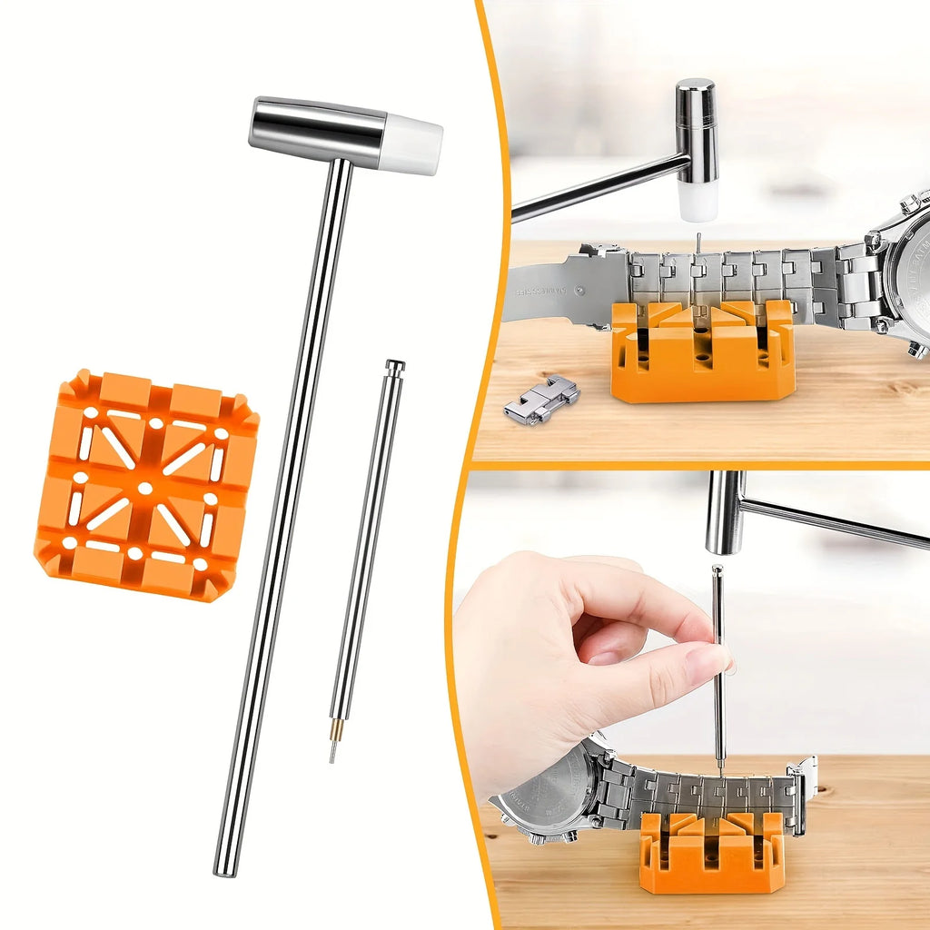 39pcs/set Watch Link Removal Tool, Watch Band Tool Kit,Repair Kit For Watch Bracelet Adjustment And Replacement,With User Manual Qme