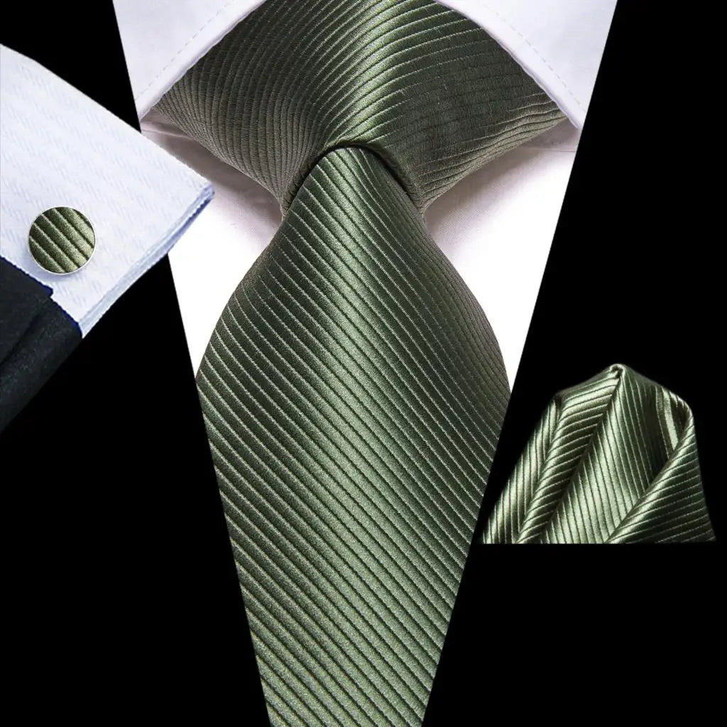 Hi-Tie Solid Orange Blue Mens Fashion Necktie Handkerchief Cufflinks for Tuxedo Accessory Classic Silk Luxury Tie for Man Gift Qme SN-3707