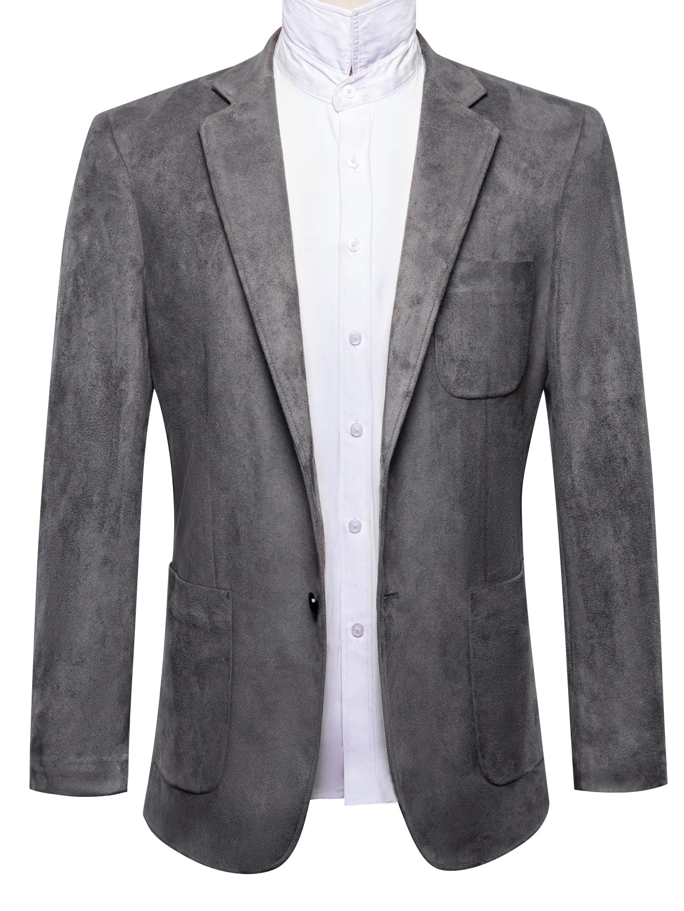 Vintage Mens Suede Blazer Jacket Casual Business Single Breasted Suit Qme DPT-XX-0002 S