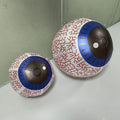 Halloween inflatable eyeball courtyard mall decoration, luminous horror 16/24-inch large eyeball props, waterproof Qme Red eye ball 40CM