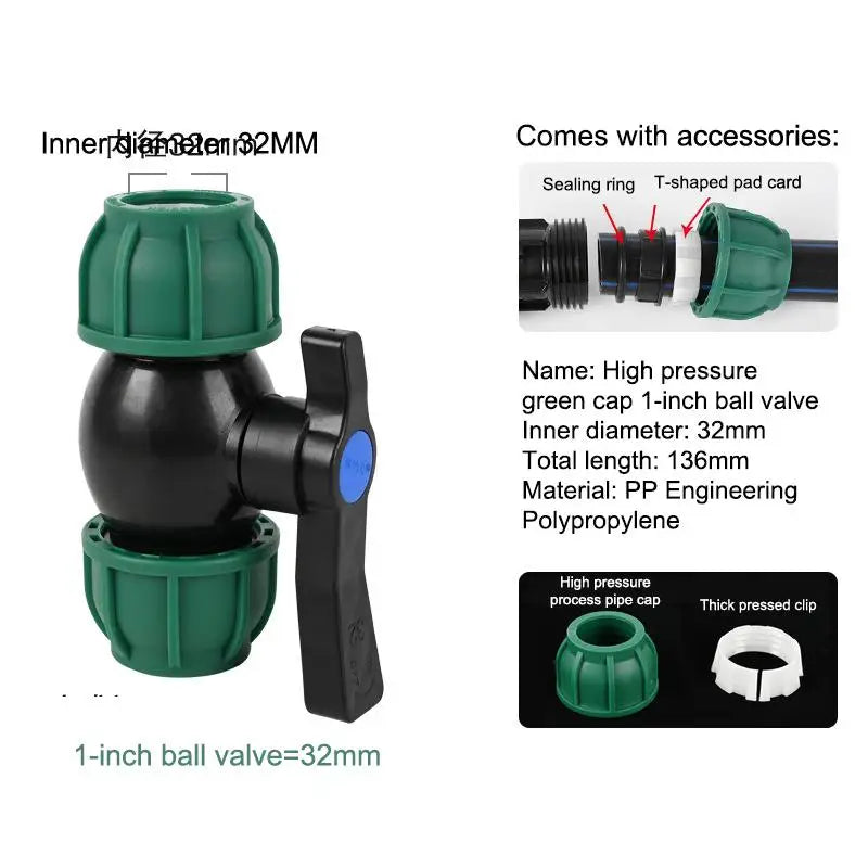 PE Pipe Fittings Quick Connectors Tap Water Pipes Heatless Joints Valves Direct Elbows Tees For Plumbing Irrigation DIY Repair Qme A18