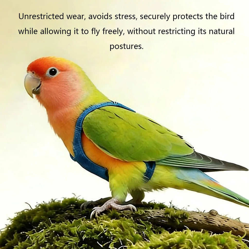 Bird Harness Parakeet Traction Straps Bird Flying Training Rope Kit for Animal Lovers Trainers Walking Backyard Park Vet Visit Qme
