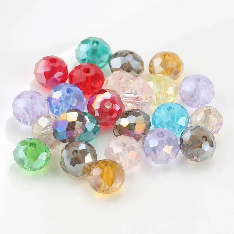 4mm glass beads plated Color faceted round crystal beads Jewelry beads for bracelet necklace Jewelry making DIY 150pcs Qme