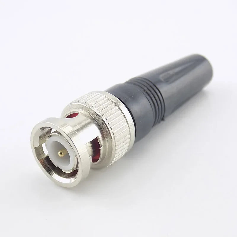 ESCAM 10pcs Surveillance BNC Connector Male plug adapter for Twist-on Coaxial RG59 Cable for CCTV Camera Video/AUDIO Connector Qme