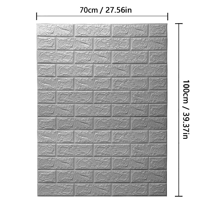 3D Faux Brick Wallpaper Home Decoration Essential Self Adhesive Qme 4 70cmx10m