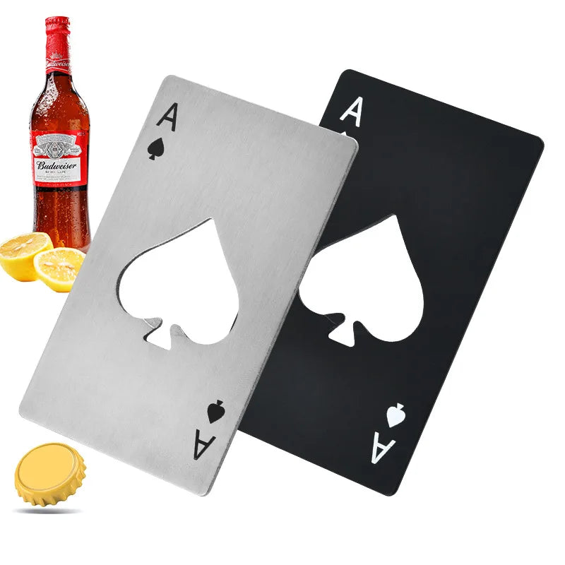Personalized Credit Card Bottle Opener, Creative Poker Stainless Steel Beer Bottle Opener, Kitchen Bar Tools Qme